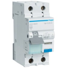 Диференціальний автоматичний вимикач Hager 1-п.+N 10A C 30mA (6kA) A (A) (ADA960D)