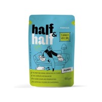 Вологий корм для собак Half&Half шматочки індички в соусі 100 г (4820261921212)