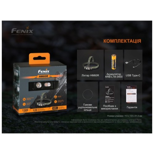 Ліхтар Fenix HM60Rcamo