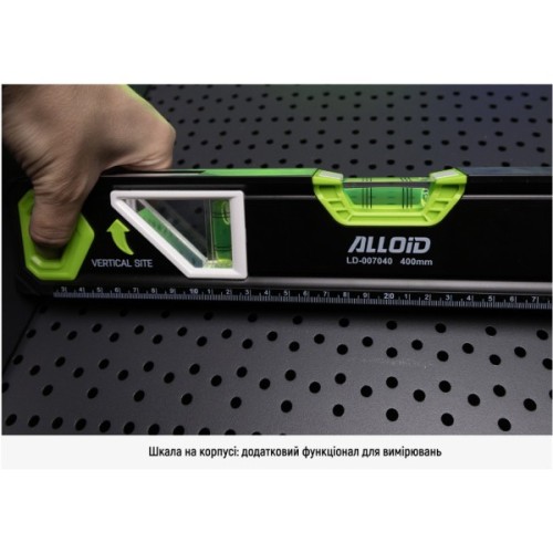 Рівень Alloid Pro, 60см, 3 капсули, з магнітом, бокове вікно (LD-007060)