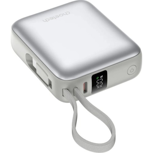 Батарея універсальна Choetech 10000mAh, 35W. PD/3.0, LED Display, buid-in type-C cabel, Grey (B832-GY)