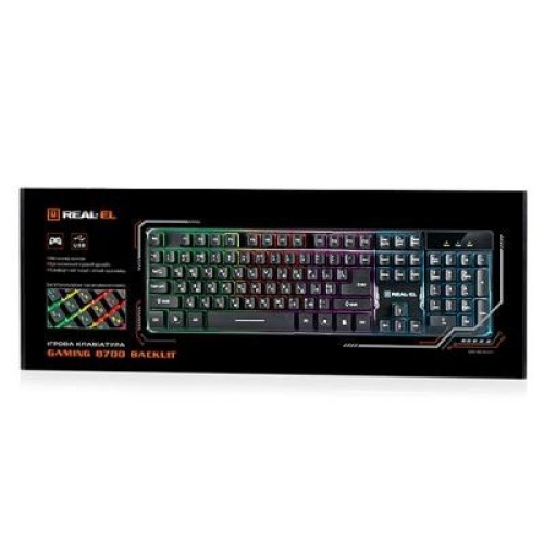 Клавіатура REAL-EL 8700 Gaming Backlit Black (EL123100015)