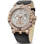 Наручний годинник Seculus 4490.2.503 white, pvd-r stones, black leather