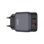Зарядний пристрій XO L156 USB-C PD30W + USB-A QC3.0 Black (L156.black)