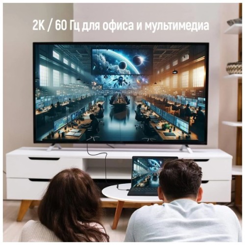 Перехідник HDMI F to DisplayPort M 4K30Hz black ColorWay (CW-AD-DPHD)