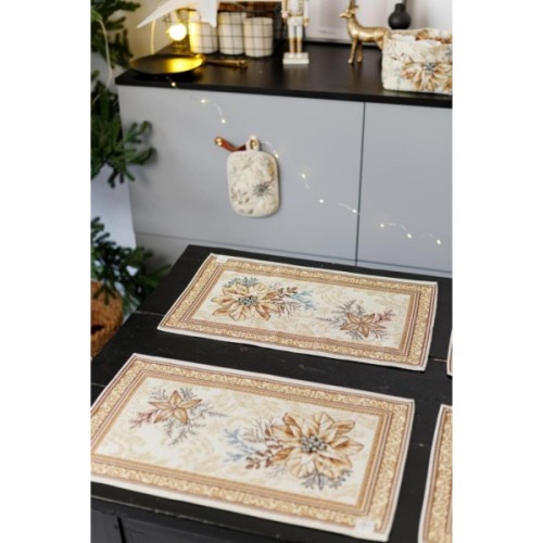 Серветка на стіл Прованс гобеленова Золоте свято 30х50 см (036311)