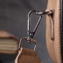 Сумка Vintage Напівкругла крос-боді жіноча з натуральної шкіри Бежева (22392)