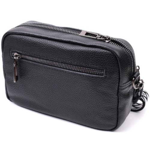 Сумка Vintage З натуральної шкіри Чорна (22640)