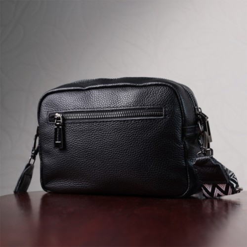 Сумка Vintage З натуральної шкіри Чорна (22640)