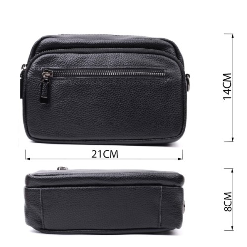 Сумка Vintage З натуральної шкіри Чорна (22640)