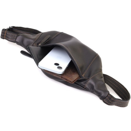 Сумка Shvigel З натуральної шкіри Чорна (23125)