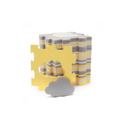 Дитячий килимок Kinderkraft Luno Shapes Yellow 30 елементів (5902533919338)