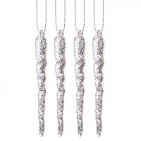 Ялинкова іграшка Novogod`ko Бурульки 10 cм 4 шт Пластик (974881)