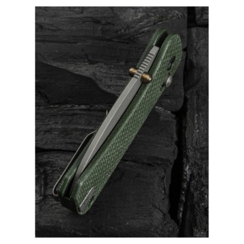 Ніж Weknife Banter 2, Green Mikarta, Stonewash (WE23075-3)