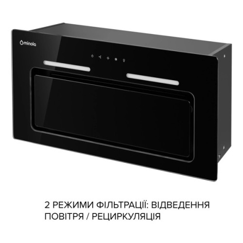 Витяжка кухонна Minola HBI 6473 BL GLASS 800 LED Line