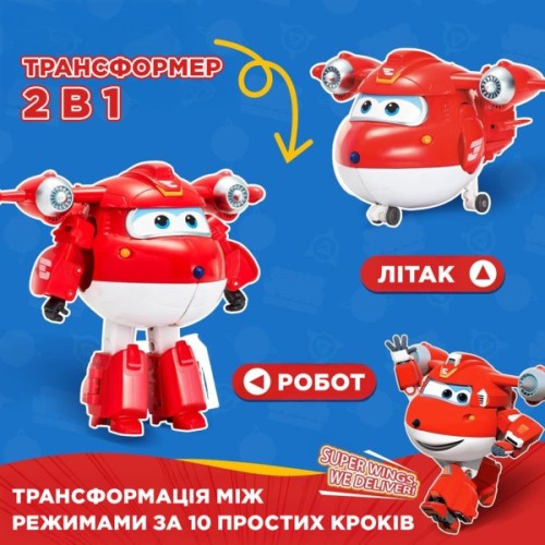 Фігурка Super Wings трансформер Transforming Джетт (Jett) (EU780210)