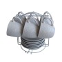 Набір чашок Vittora Blooming 6 чашок з блюдцями на підставці (VT-P-5305)