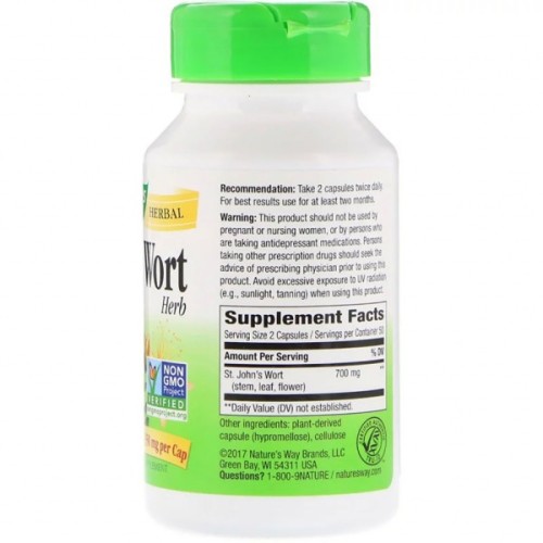 Трави Nature's Way Звіробій, St. John's Wort, 350 мг, 100 капсул (NWY-17300)