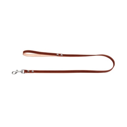Повідець для собак Collar подвійний з прошивкою Ш 14 мм Д 122 см коричневий (04526)