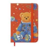 Книга записна ZiBi Bear A7 в клітинку тверда обкладинка на гумці 80 аркушів, помаранчева (ZB.117103)