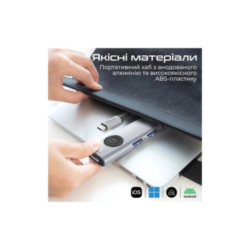 Концентратор Promate USB-C 9-in-1 Promate comandhub-lite (comandhub-lite)