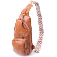 Сумка Vintage Жіноча слінг через плече з екошкіри Руда (22751)