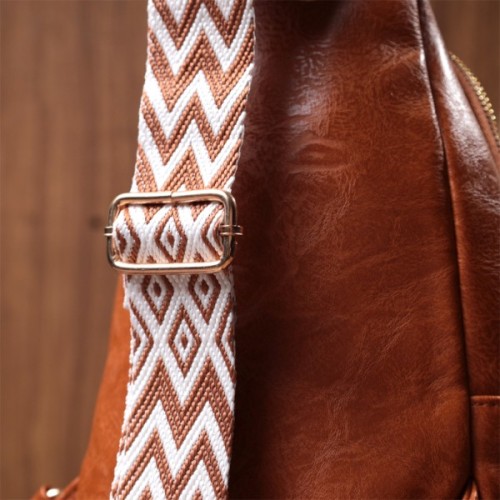 Сумка Vintage Жіноча слінг через плече з екошкіри Руда (22751)