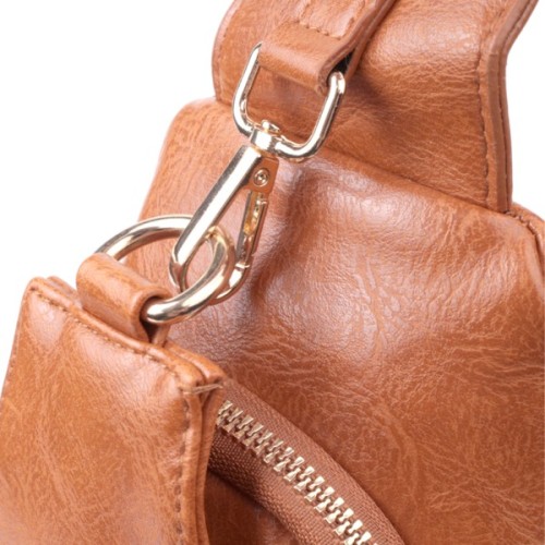 Сумка Vintage Жіноча слінг через плече з екошкіри Руда (22751)