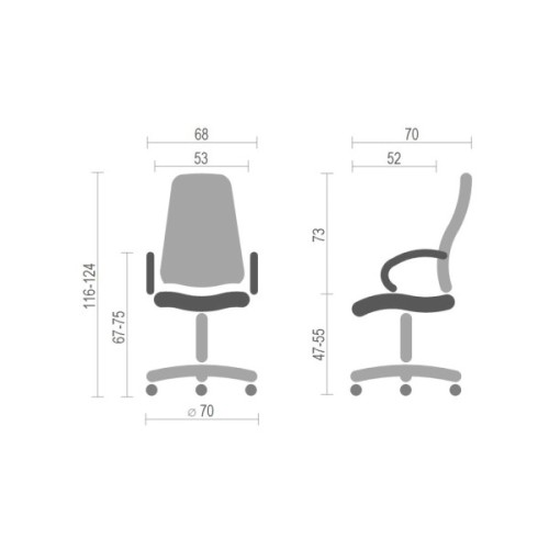 Офісне крісло Richman Конгрес Хром M-2 Широкий (Anyfix Wide) Білий (R00000049674)