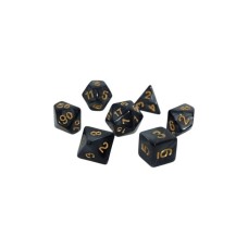 Набір кубиків для настільних ігор Games 7 Days Pearl 7 Dice Set - Black (w-gold) (g7dpearl08)