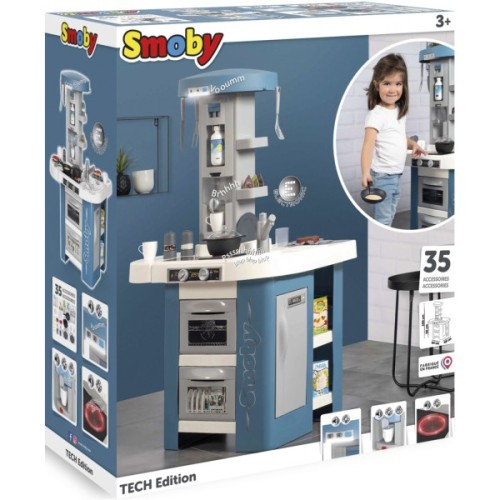 Ігровий набір Smoby Інтерактивна кухня Тек Едішн зі звуковими та світловими ефектами, 35 аксесуарів (311052)