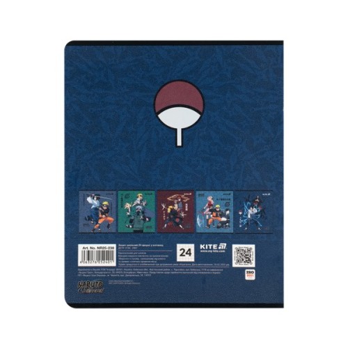 Зошит Kite Naruto, 24 аркуші, клітинка (NR25-238)