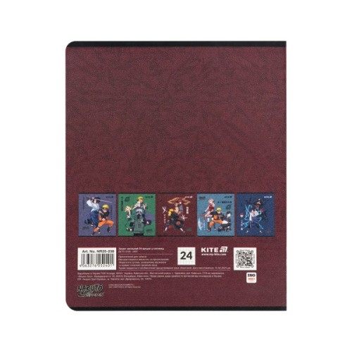 Зошит Kite Naruto, 24 аркуші, клітинка (NR25-238)