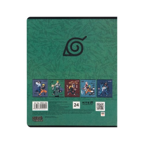 Зошит Kite Naruto, 24 аркуші, клітинка (NR25-238)