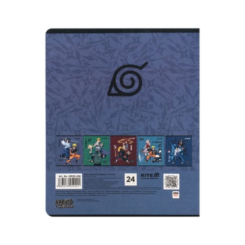 Зошит Kite Naruto, 24 аркуші, клітинка (NR25-238)