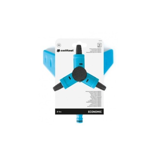 Зрошувач Cellfast BASIC трьох променевий, 12 форсунок, до 113 м2 (50-460)