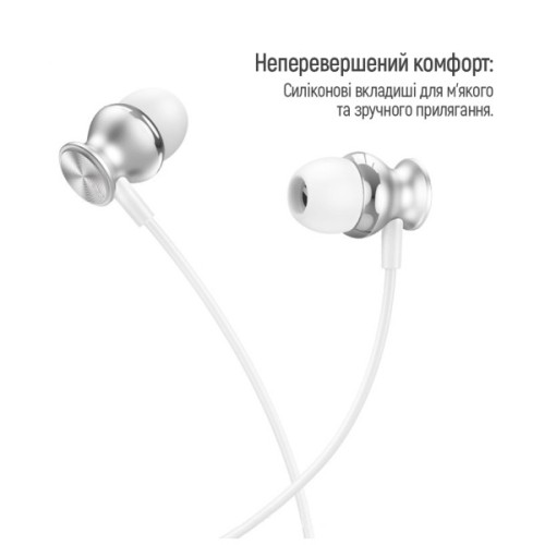 Навушники ColorWay 3.5 mm Wired Earphone UrbanBeat White (CW-WD03WT)
