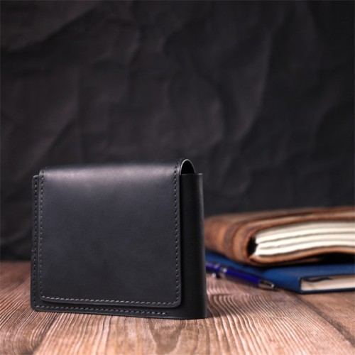 Гаманець Grande Pelle З натуральної шкіри Чорний (16802)