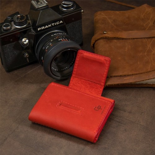 Портмоне Grande Pelle Матове вінтажне Червоне (11459)