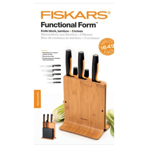 Набір ножів Fiskars Functional Form Bamboo 5 шт (1057552)