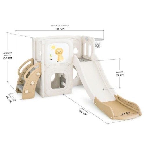 Ігровий майданчик Mealux Tower (KD-B013 White/Brown)