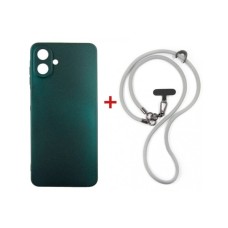 Чохол до мобільного телефона Dengos Case + Cross-body Strap Samsung Galaxy A07 Green+Grey (DG-KM-CCRB-17)