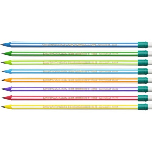 Олівець графітний Bic Evolution Stripes HB, з гумкою (bc8960342)