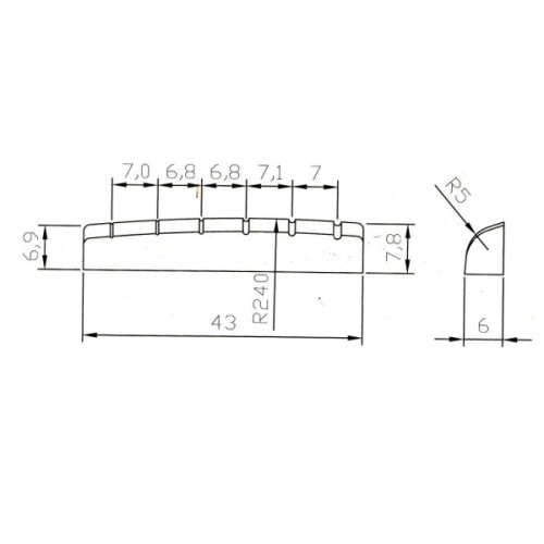 Поріжок для гітари Paxphil NT014 Ivory