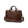 Сумка Vintage Чоловіча з зернистої шкіри Коричнева (14837)
