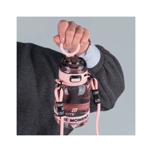 Поїльник-непроливайка Kite 700 мл, рожево-сіра (K25-1218-3)