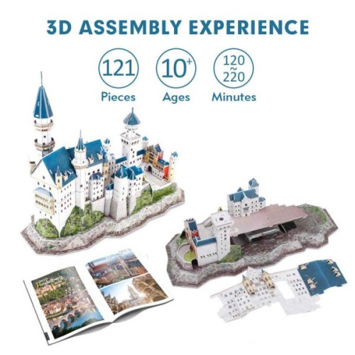 Пазл Cubic Fun Тривимірна головоломка-конструктор National Geographic Замок Нойшванштайн (DS0990h)