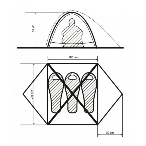 Намет Turbat Borzhava 3 Alu yellow - жовтий (012.005.0139)