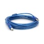 Кабель для принтера USB 2.0 AM/BM 5.0m ferrite blue Ritar (YT-AM/BM-5.0TBL)