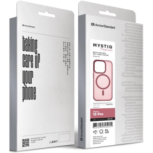 Чохол до мобільного телефона Armorstandart Mystiq MagCase Apple iPhone 15 Pro Wine Red (ARM91564)